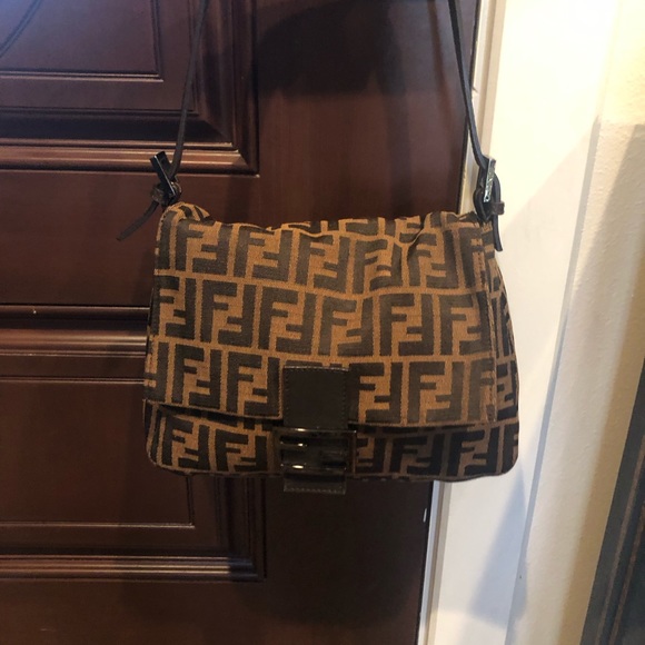 FENDI VINTAGE ZUCCA MAMA BAG FF large brown from my personal collection. - Picture 3 of 11